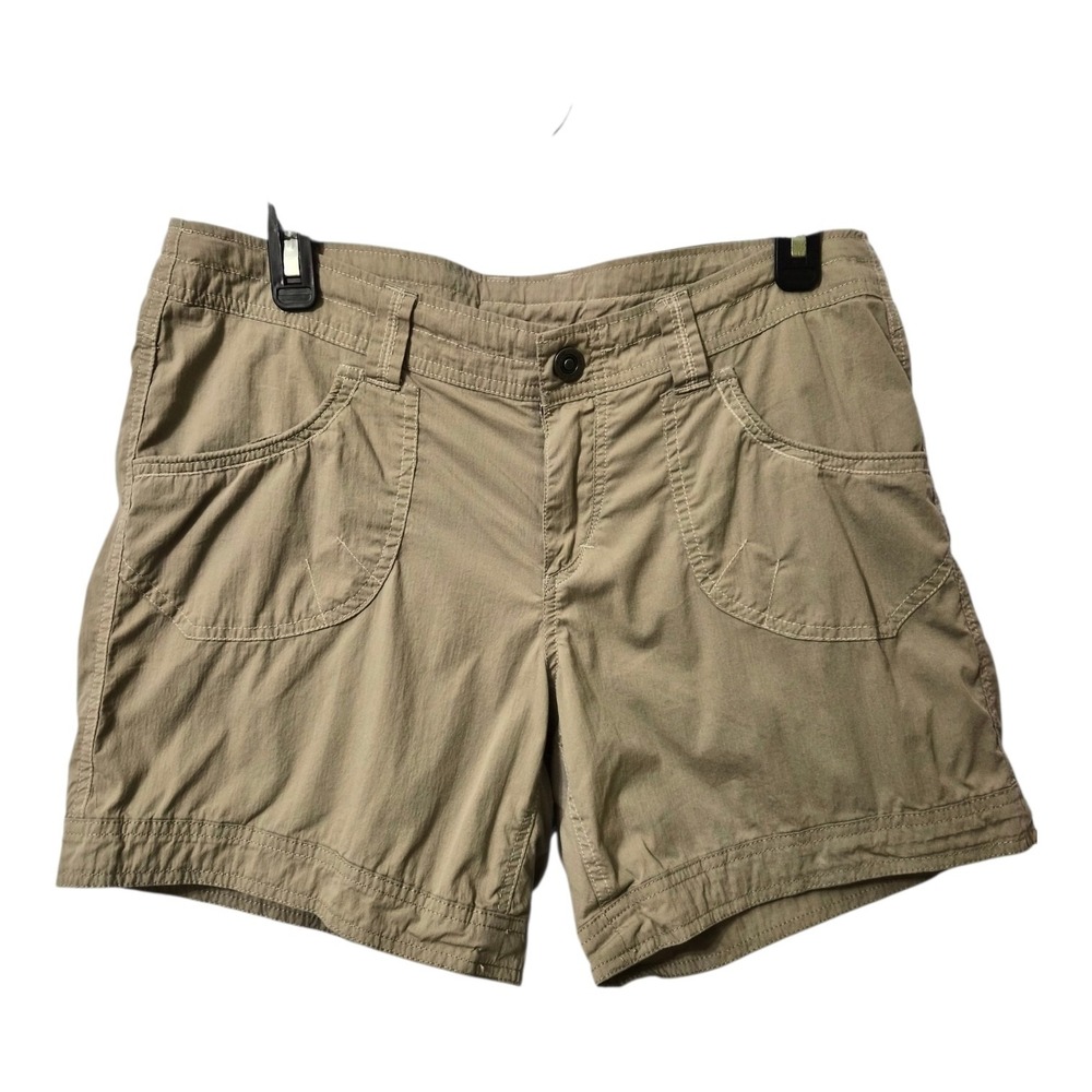 Kuhl Khaki Hiking Trail Shorts Women's Size 8 Outdoor Utility Travel Casual‎